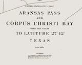 1917 Nautical Chart of Aransas Pass and Corpus Christi Bay Texas