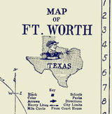 1917 Map of Fort Worth Texas