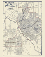 1919 Map of Dallas Texas