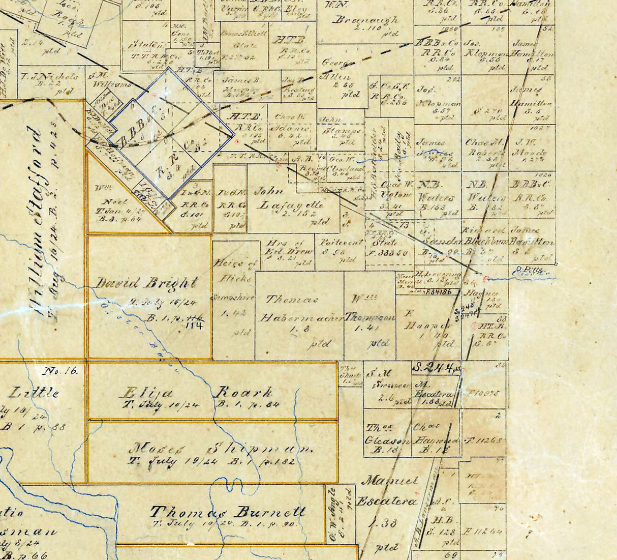 1892 Map of Fort Bend County Texas