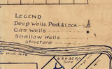 1921 Map of Clay County Texas Oil and Gas Wells