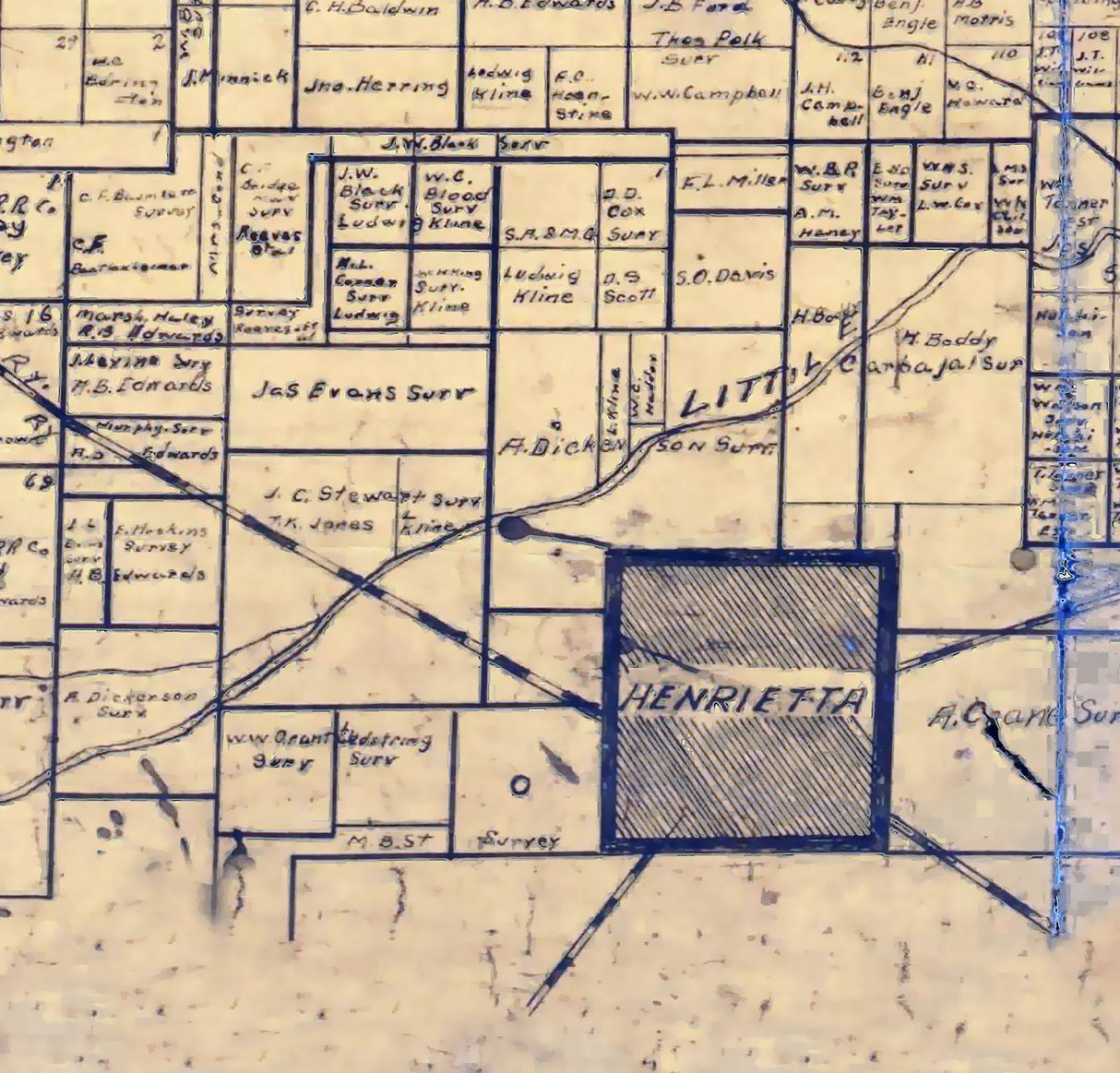 1921 Map of Clay County Texas Oil and Gas Wells