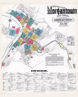 1911 Town Map of Morgantown West Virginia