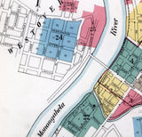 1911 Town Map of Morgantown West Virginia