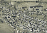 1889 Panoramic Map of Pottsville Pennsylvania