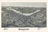 1897 Panoramic Map of Morgantown West Virginia