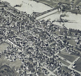 1897 Panoramic Map of Morgantown West Virginia