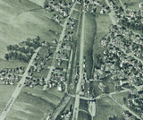 1901 Panoramic Map of Greensburg Pennsylvania