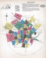 1921 Town Map of Staunton Augusta County Virginia