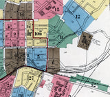 1921 Town Map of Staunton Augusta County Virginia