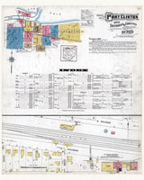 1916 Town Map of Port Clinton Ottawa County Ohio