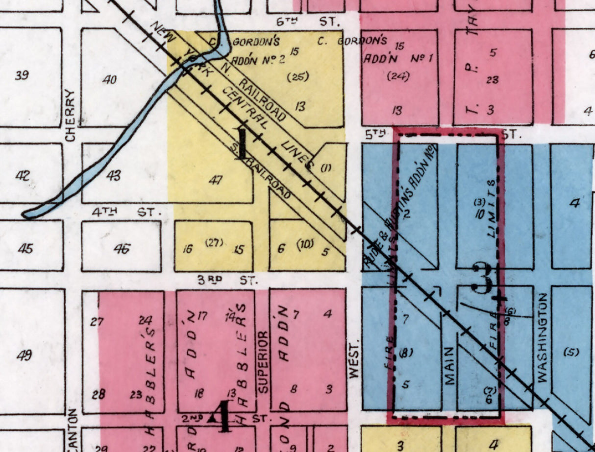 1920 Town Map of Genoa Ottawa County Ohio