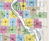 1899 Town Map of South Bend Indiana