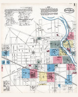 1885 Town Map of South Bend Indiana