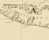 1776 Map of Nantucket Island Marthas Vineyard