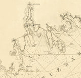 1800 Nautical Chart of Buzzards Bay and Vineyard Sound Massachusetts