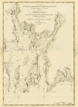 1800 Nautical Chart of Narraganset Bay Rhode Island