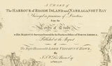 1800 Nautical Chart of Narraganset Bay Rhode Island