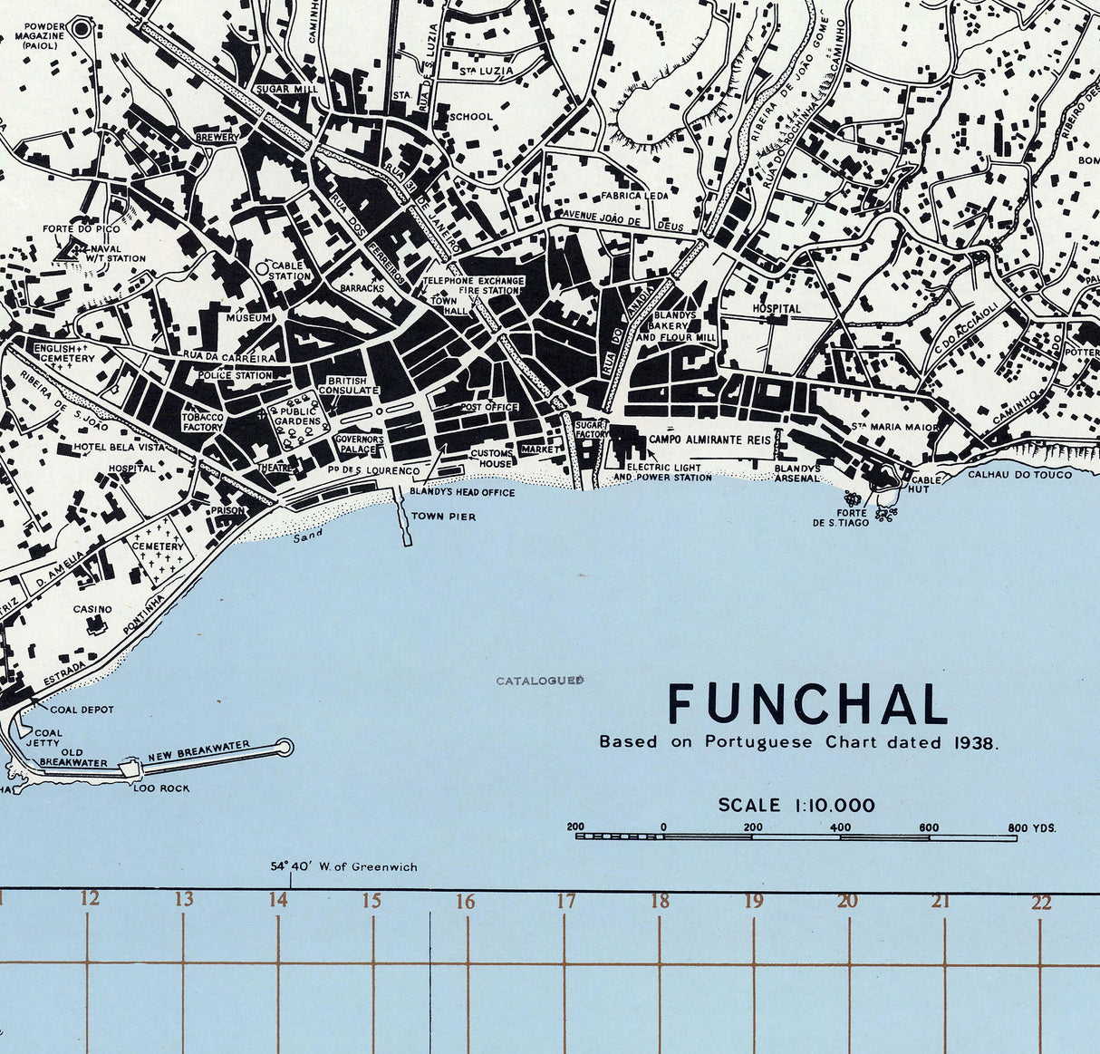 1943 Map of the Island of Madeira