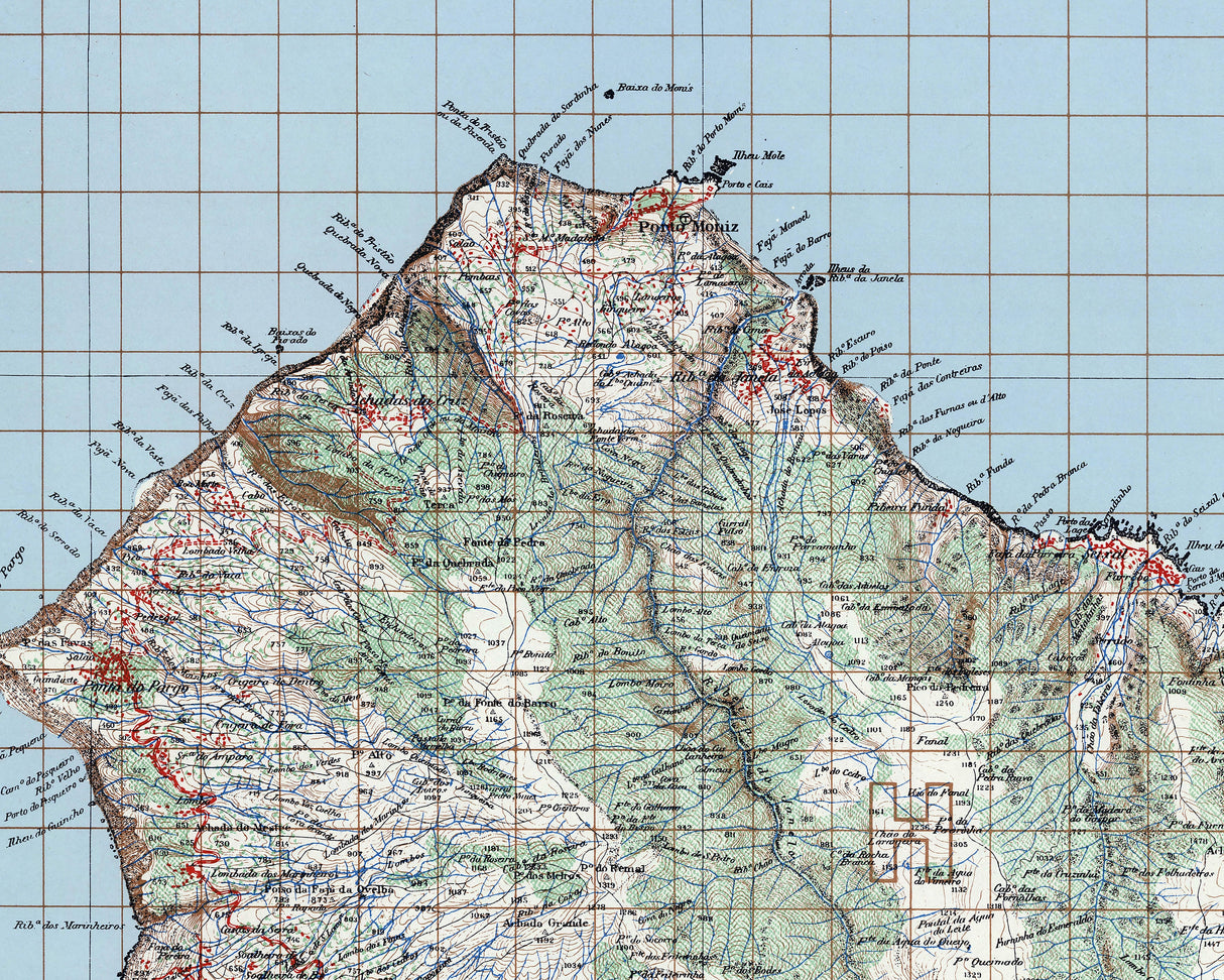 1943 Map of the Island of Madeira