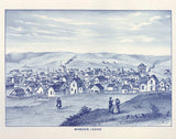 1889 Panoramic Map of Moscow Idaho