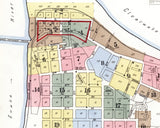 1904 Town Map of Lewiston Nez Perce County Idaho