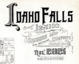 1905 Town Map of Idaho Falls Idaho