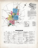1915 Town Map of Gainesville Hall County Georgia
