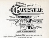 1915 Town Map of Gainesville Hall County Georgia