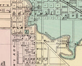 1878 Town Map of Waupaca Waupaca County Wisconsin