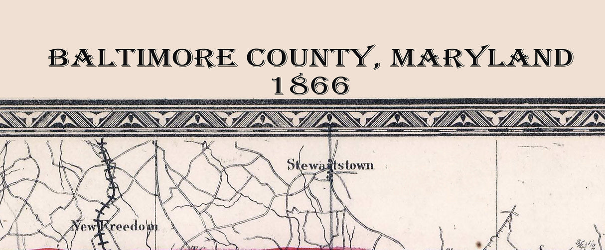 1866 Map of Baltimore County Maryland