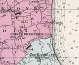 1866 Map of Calvert County Maryland