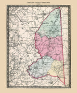 1866 Map of Caroline County Maryland
