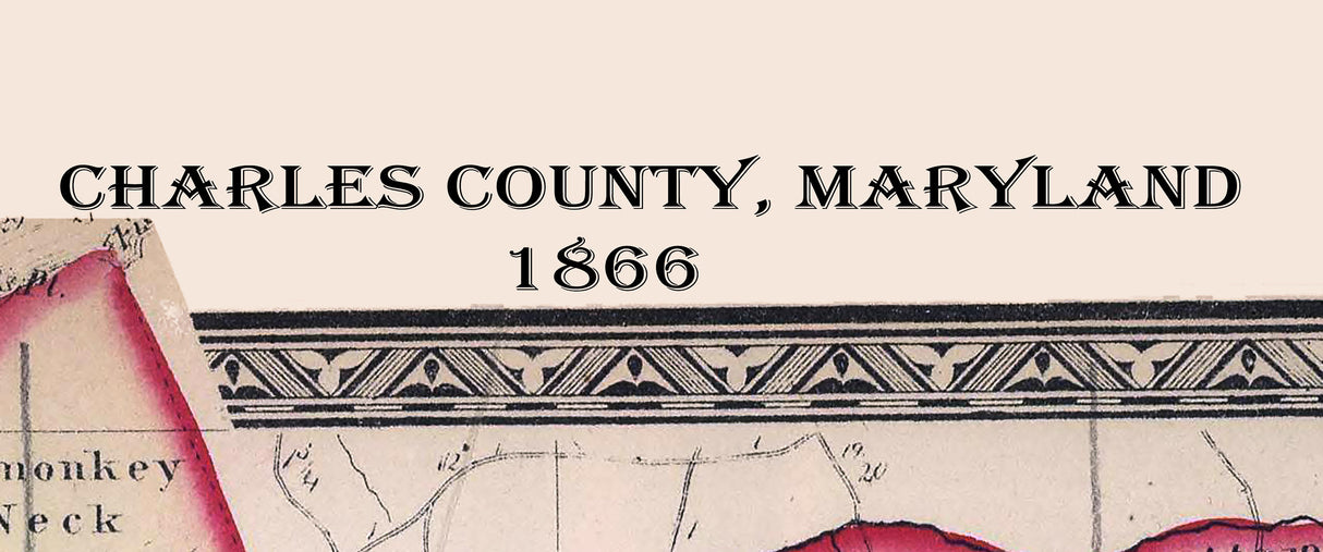 1866 Map of Charles County Maryland