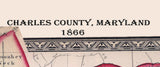 1866 Map of Charles County Maryland