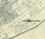 1862 Map of Comal County Texas