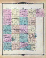 1878 Map of Waupaca County Wisconsin
