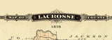 1878 Map of Lacrosse County Wisconsin