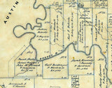 1865 Map of Fort Bend County Texas