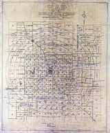 1913 Map of Moran Oil Well Field Texas Shackleford and Callahan County