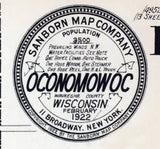 1922 Town Map of Oconomowoc Waukesha County Wisconsin