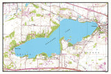 1977 Map of Pewaukee Lake Wisconsin