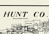 1920 Farm Line Map of Hunt County Texas