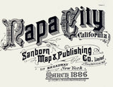1886 Town Map of Napa California