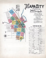 1891 Town Map of Napa California