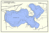 1955 Map of Oconomowoc Lake Waukesha County Wisconsin