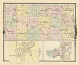 1878 Map of Waushara County Wisconsin