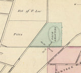 1878 Town Map of Platteville Grant County Wisconsin