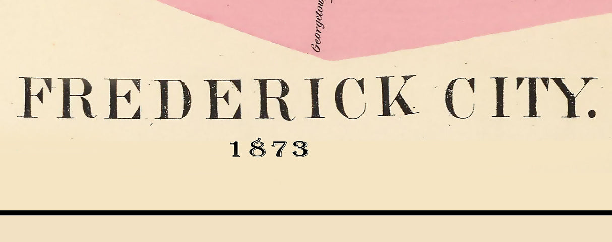 1873 Town Map of Frederick City Maryland