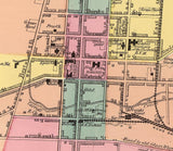 1873 Town Map of Frederick City Maryland